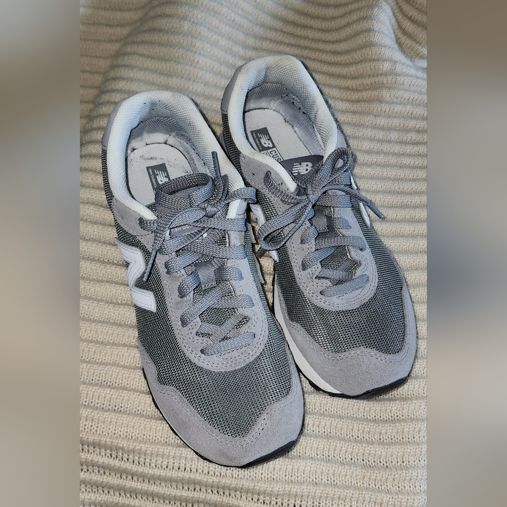 New Balance Gray Athletic Sneakers with Mesh Upper